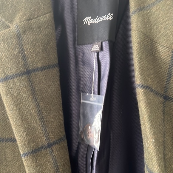 NWT Madewell Larsen blazer windowpane green size XXS - Picture 4 of 7